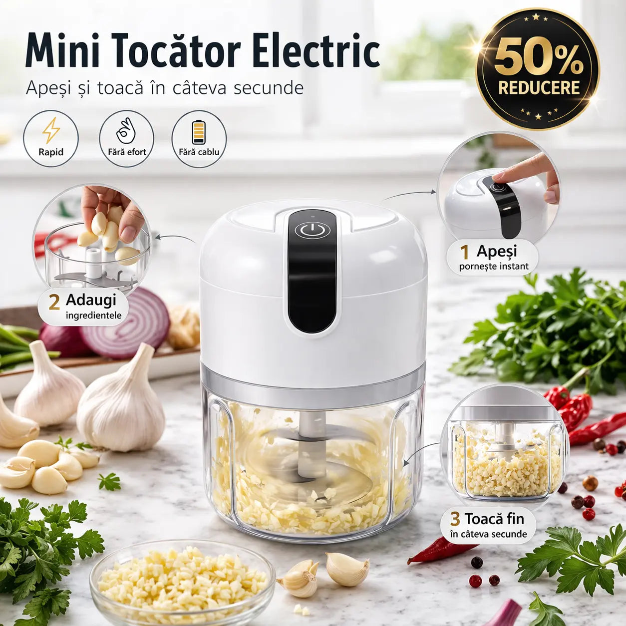 TocaMix™ - Mini Tocător Electric